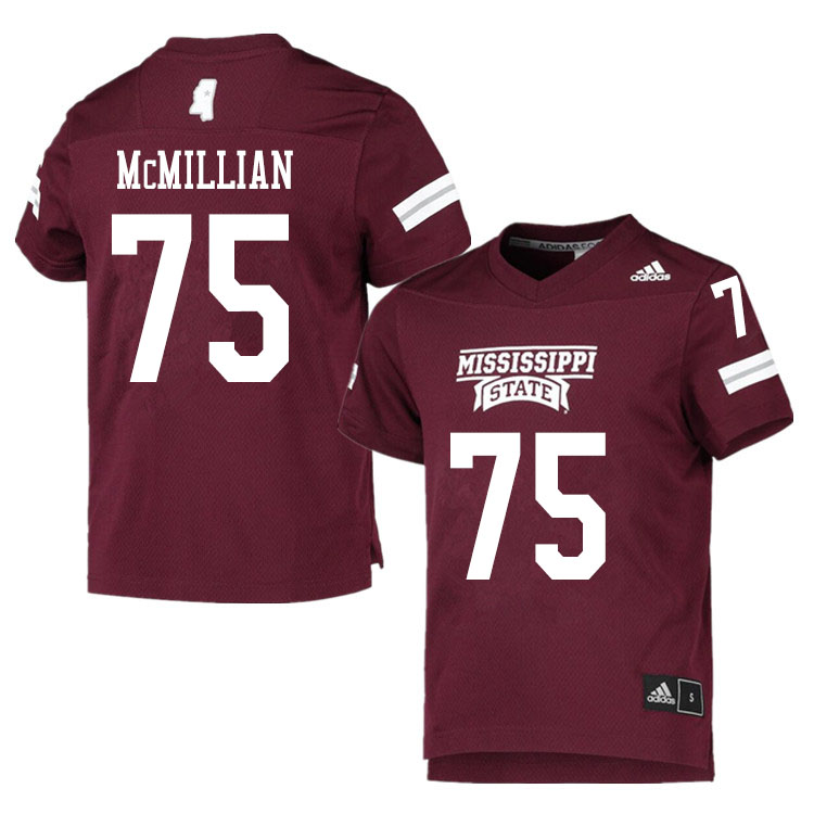 Men #75 Calvin McMillian Mississippi State Bulldogs College Football Jerseys Sale-Maroon
